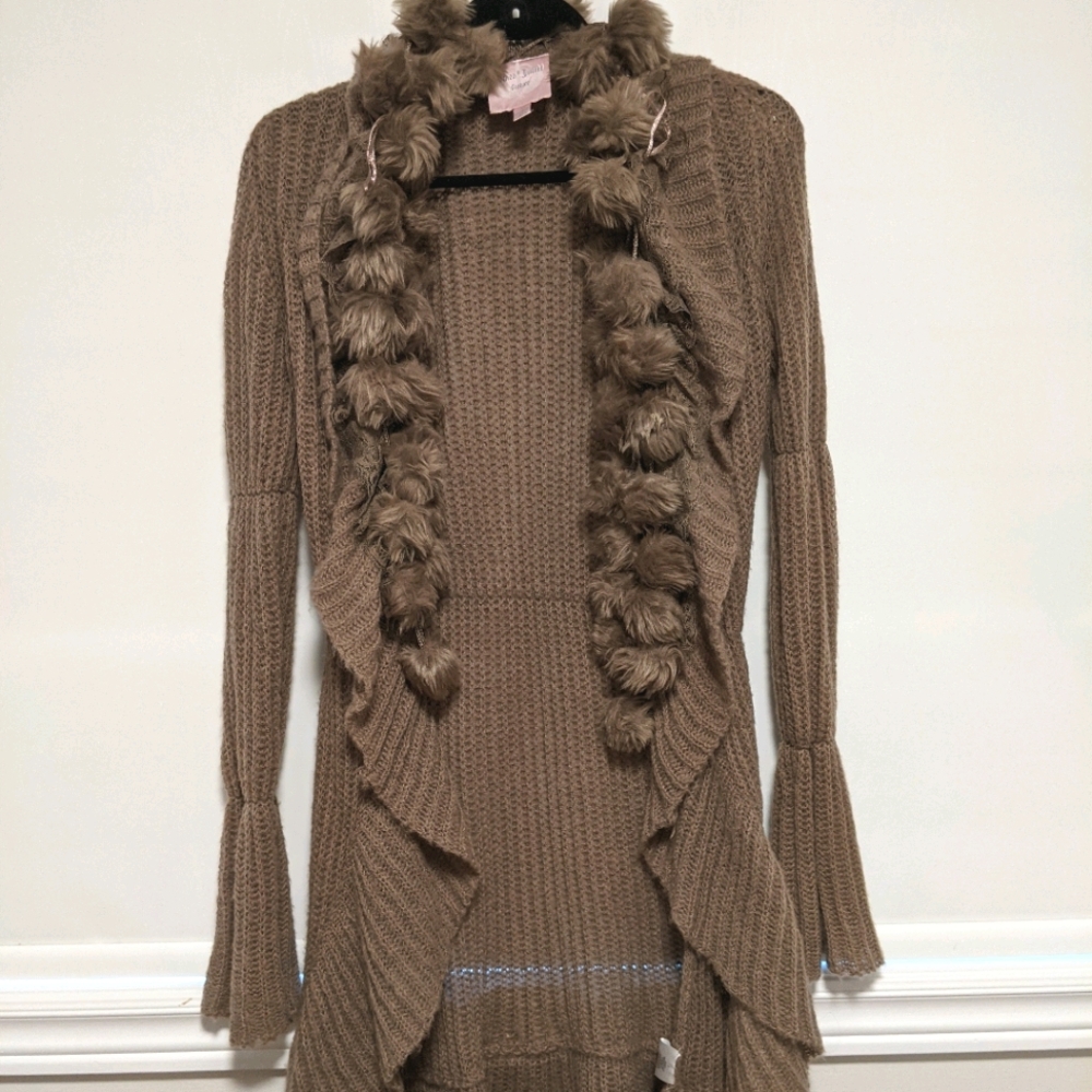 Brown knit cardigan